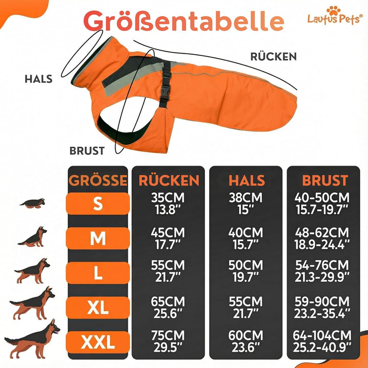 Wasserdichter Hunderegenmantel, reflektierenden Sicherheitsstreifen & Leinenöffnung – Leichte, jacke