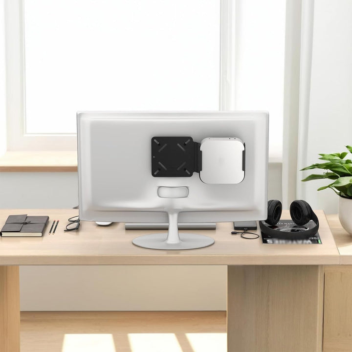 Montagehalterung für Mac Mini M4 mit VESA-Adapterplatte, VESA-Monitorarm-Verlängerungsplatte, Halter
