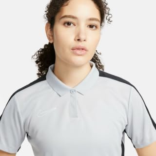 NIKE Damen W Nk Df Acd23 Polo Ss Short-Sleeve Polo XS Wolf Grey/Black/White, XS Wolf Grey/Black/Whit