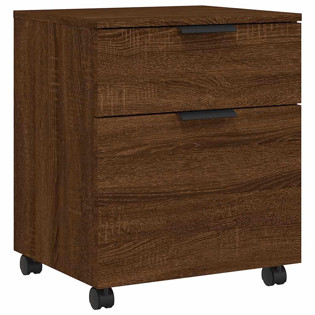vidaXL Aktenschrank Mobil mit Rollen, Rollschrank Rollcontainer für Büro, Büroschrank mit viel Staur