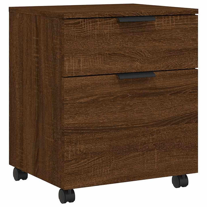 vidaXL Aktenschrank Mobil mit Rollen, Rollschrank Rollcontainer für Büro, Büroschrank mit viel Staur