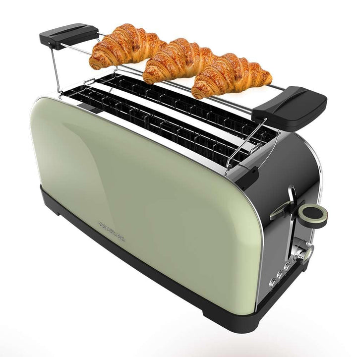 Cecotec Vertikaler Toaster Toastin' time 1500 Green, 1500W, Doppelter langer und breiter Schlitz 3,8