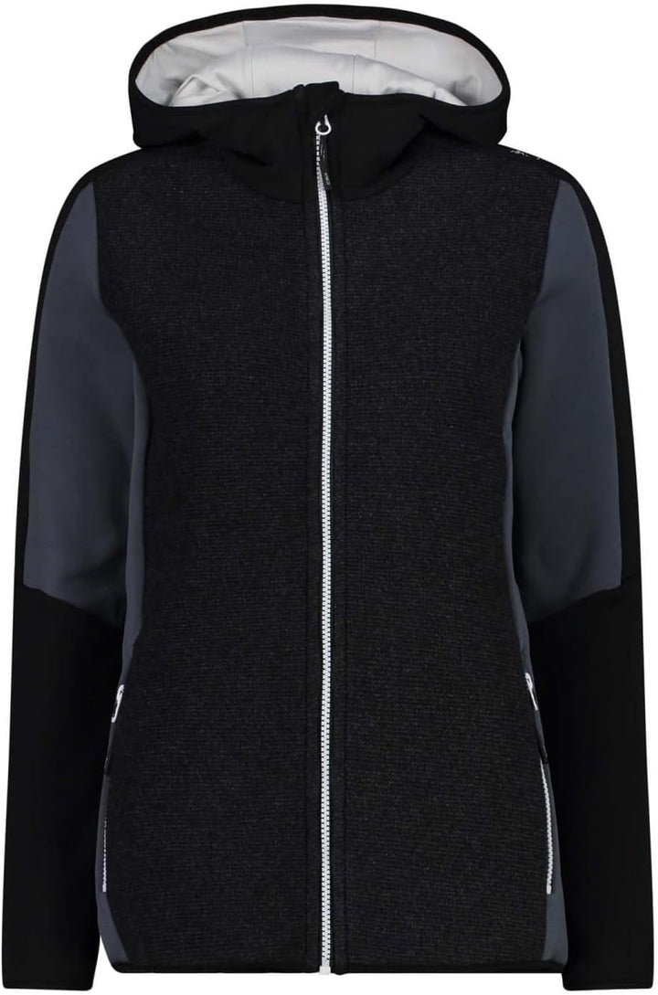 CMP Damen Woman Jacket Fix Hood JACKET 44 Nero, 44 Nero
