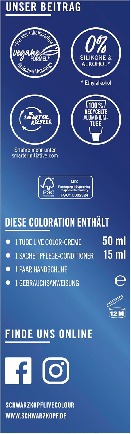 Schwarzkopf LIVE Pretty Pastels Semi-Permanente Haarfarbe P120 Lilac Crush (3 x 142,5 ml), Coloratio