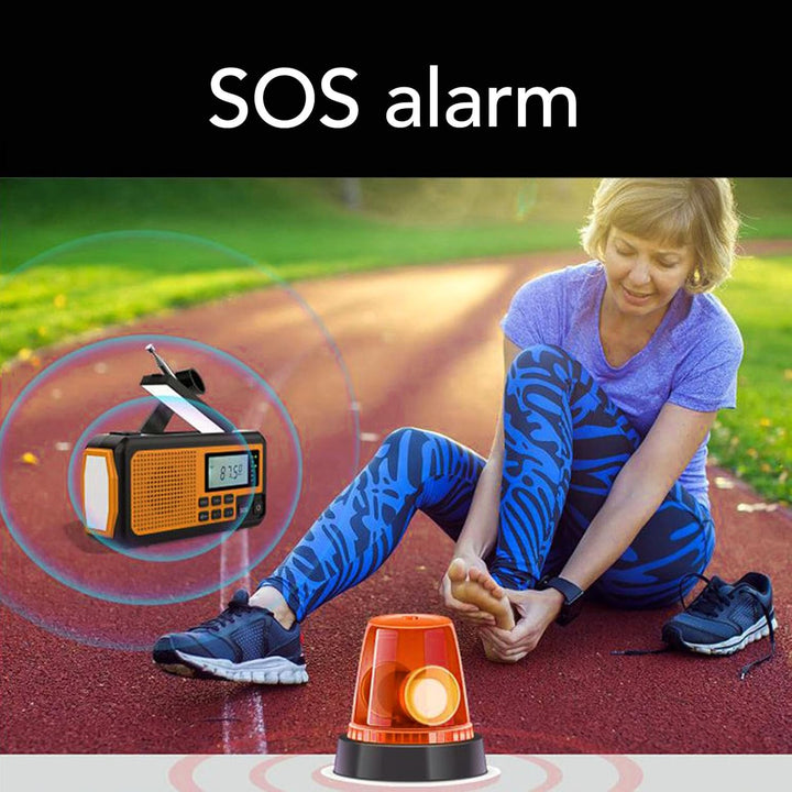Notfall-Wetterradio, Kurbelradio, Solarradio, 4000-mAh-Wetterwarnradio, Solarladung, Handkurbel und