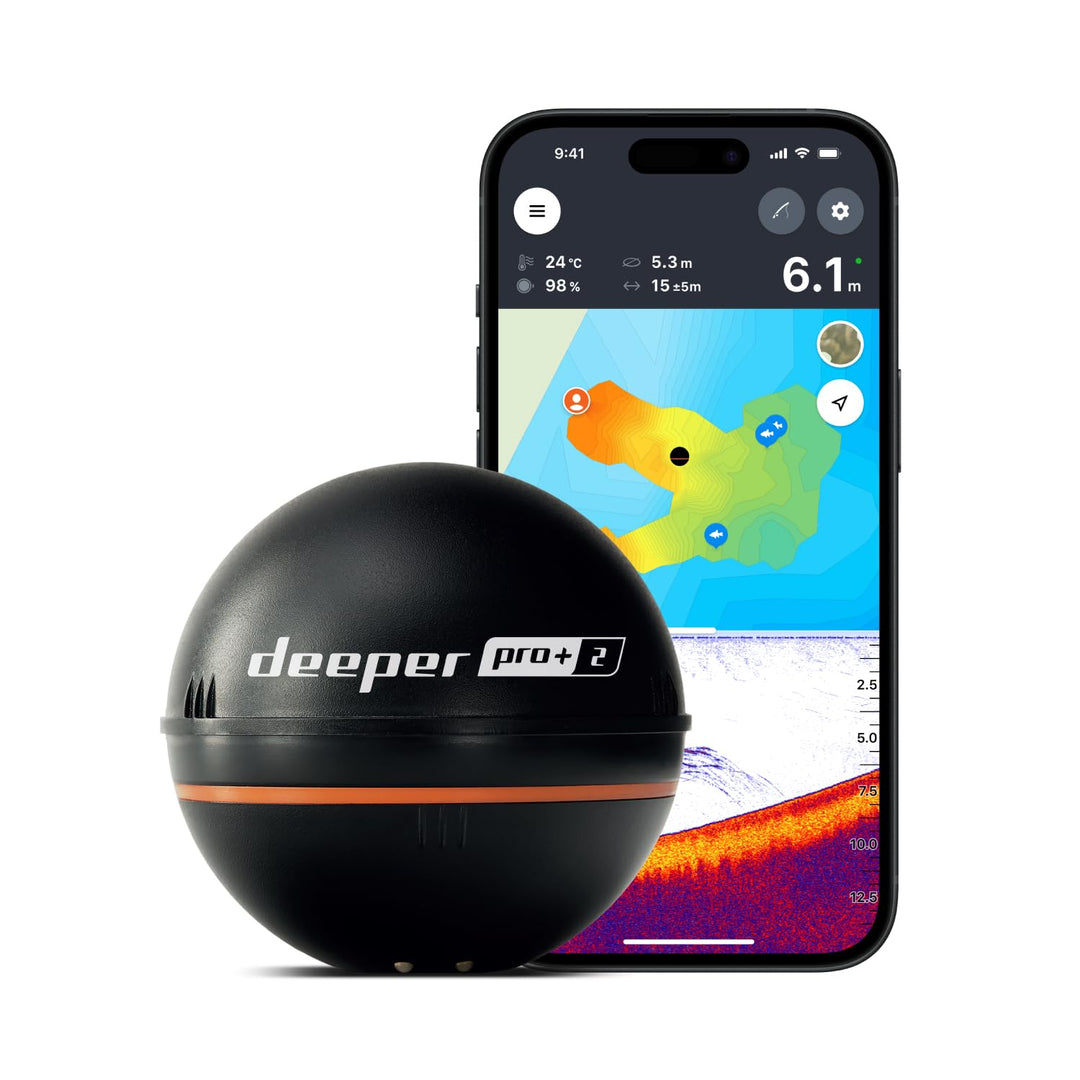 DEEPER SMART Sonar PRO+ 2 Fischfinder Echolot – auswerfbar mit Tiefenmesser und GPS-Sender | Technik