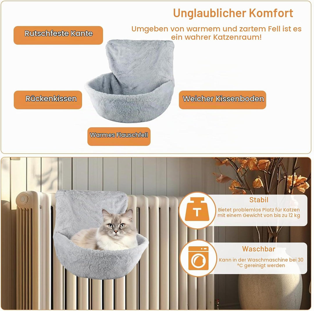 HäNgebett für Katzen Heizung 45.5x39x25.5cm Katzen Heizungsliege Heizungsliege Katze Katzenliege Hei