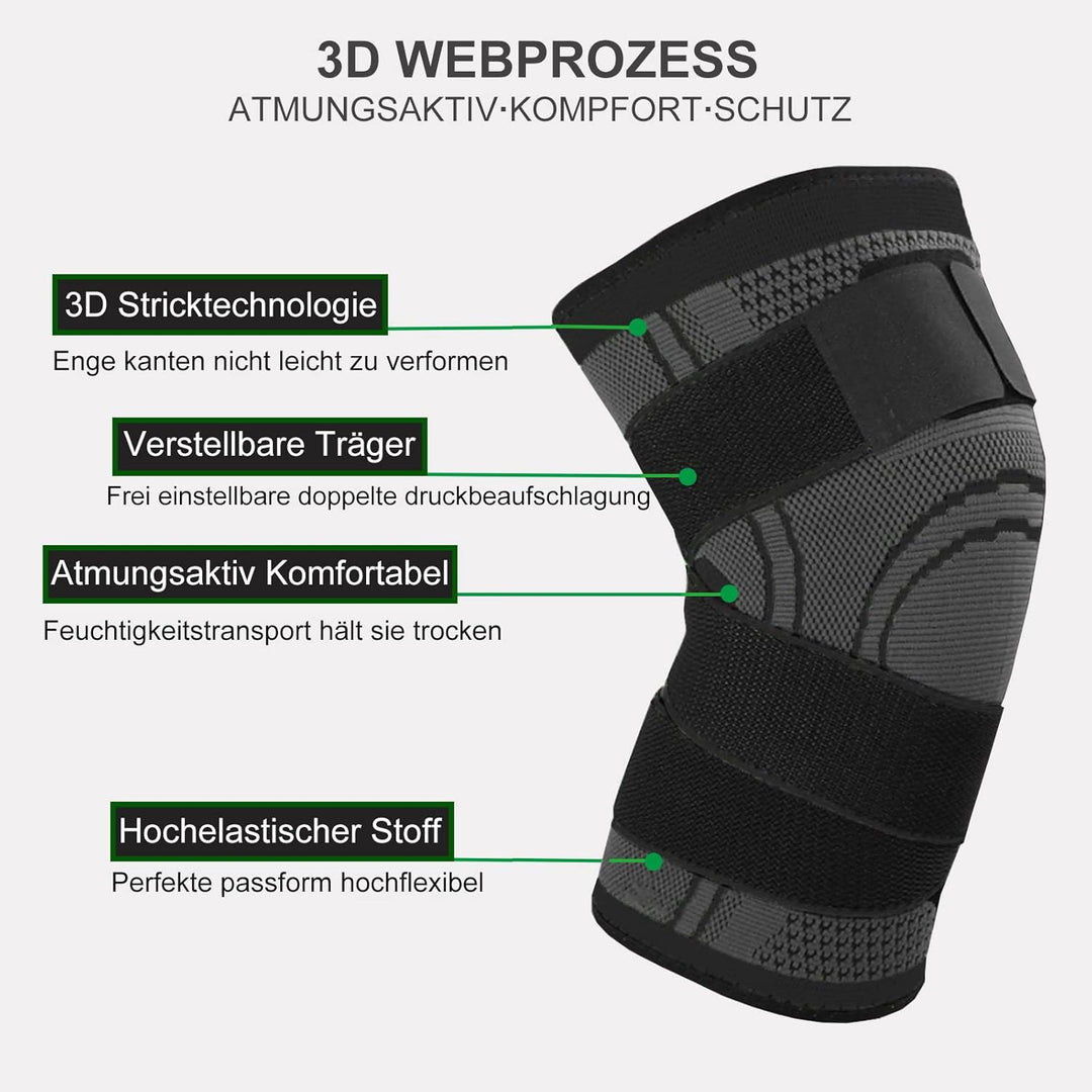 Kniestütze 2 Stück Sport Kniebandage mit Verstellbaren Riemen Männer Damen Knie Sleeve für Knieschme