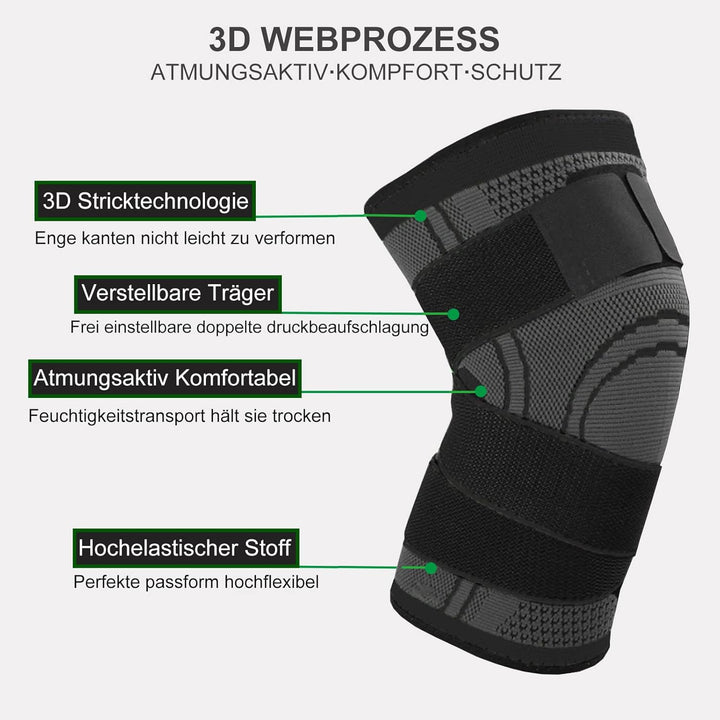 Kniestütze 2 Stück Sport Kniebandage mit Verstellbaren Riemen Männer Damen Knie Sleeve für Knieschme