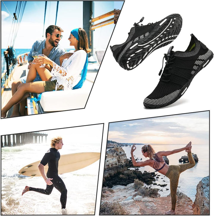 Badeschuhe Herren Damen Barfussschuhe Wasserschuhe Schwimmschuhe Strandschuhe für Surfen,Tauchen,Boo