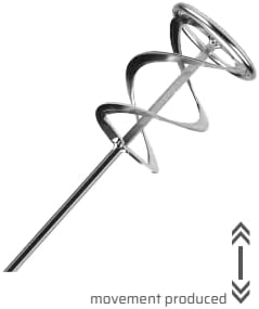 Wendelrührer 500 x 105 mm, Mörtelrührer, Rührwerk, HEX Gewinde, 50 cm lang, 105 mm Durchmesser, für