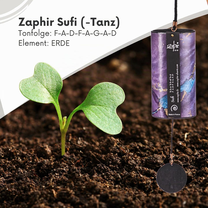 Zaphir Klangspiel Sufi der Tanz Shanti | Handgefertigtes Windspiel für Yoga, Meditation und Raumrein