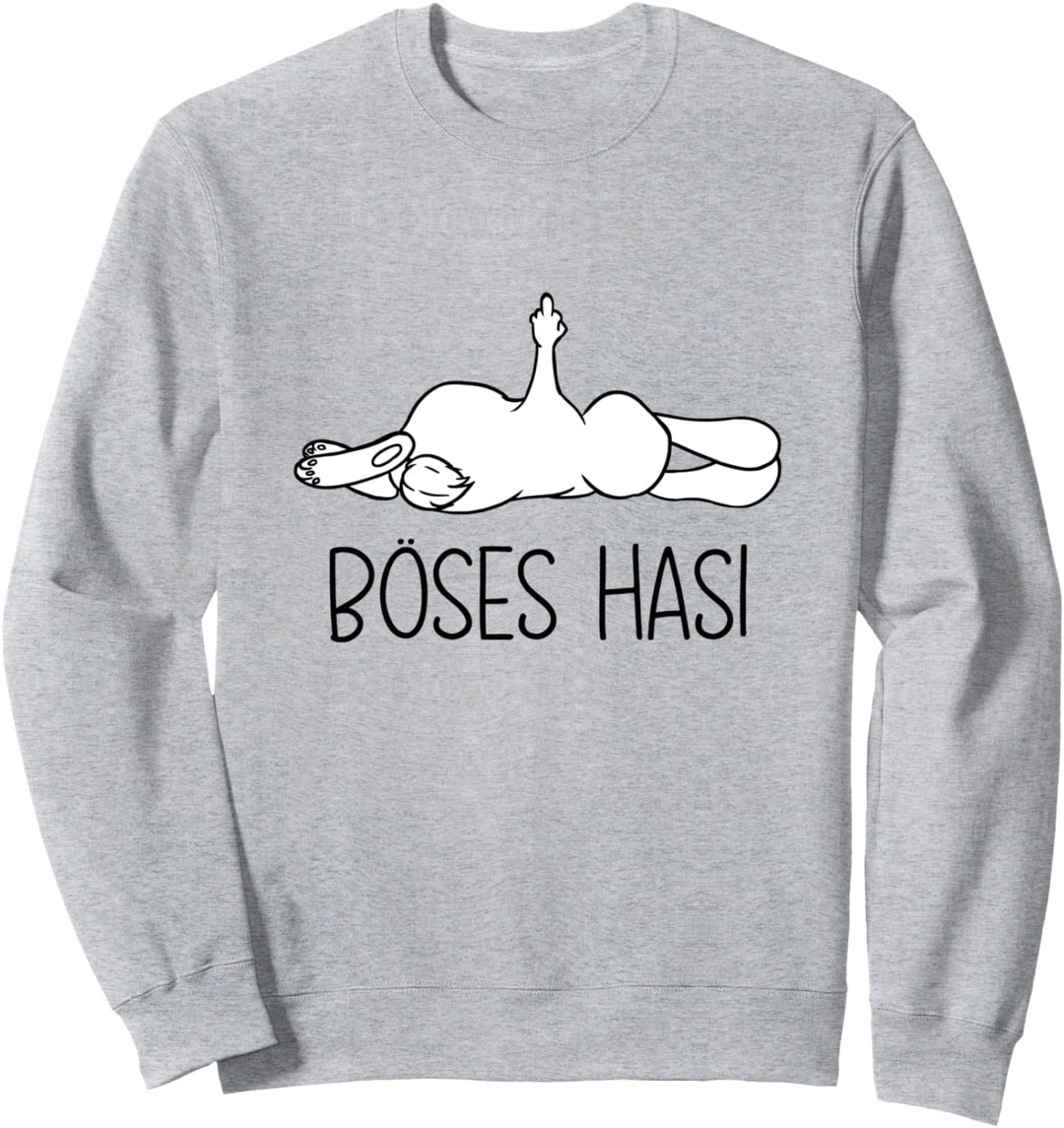 Böser Hase Kaninchen Mittelfinger Böses Hasi Sweatshirt