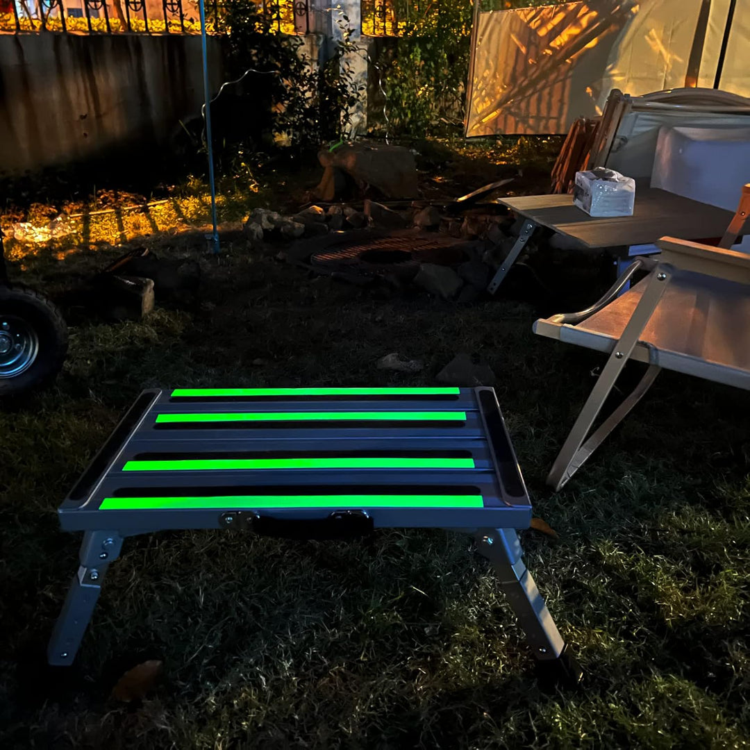 GARDTECH Wohnwagen Trittstufe, Aluminium Klapptritt Max Belastung 150 kg Höhenverstellbar für Carava