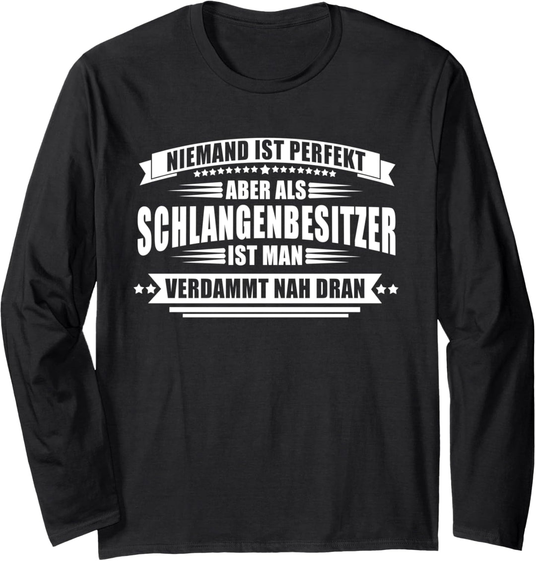 Schlangen Halter Schlange Lustig Reptilien Langarmshirt