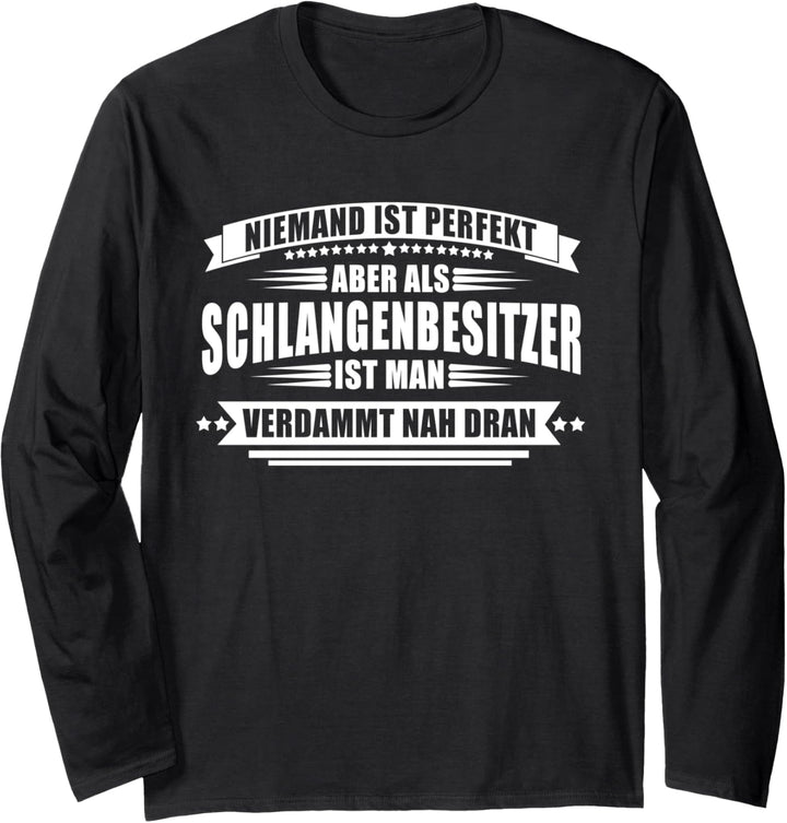 Schlangen Halter Schlange Lustig Reptilien Langarmshirt