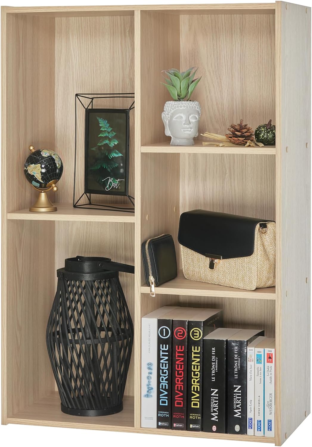 Iris Ohyama, Bücherregal, Regale mit 5 Fächern, Bücherregal, Trennwand, Display, Wohnzimmer, Schlafz
