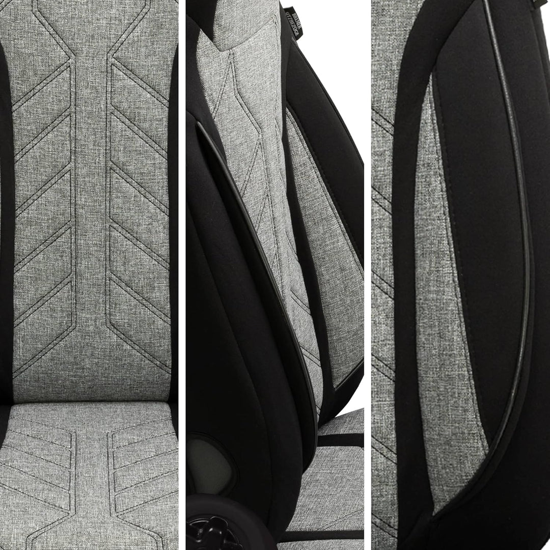 BREMER SITZBEZÜGE Mass Sitzbezüge Schonbezüge für Skoda Fabia Monte Carlo PLKT201 PLKT201 - Schwarz/