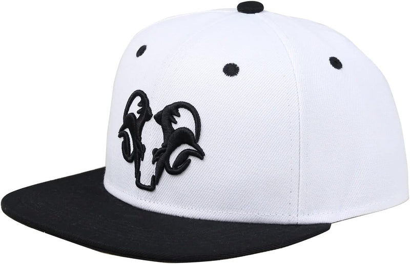 Bexxwell Snapback Cap Weiss/Schwarz mit 3D-Stickerei (optimale Passform, Kappe, White, Black, 3D-Emb