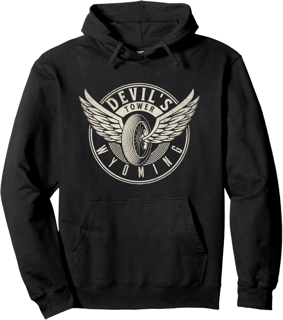 Teufelsturm Wyoming Biker Motorrad Trails Pullover Hoodie