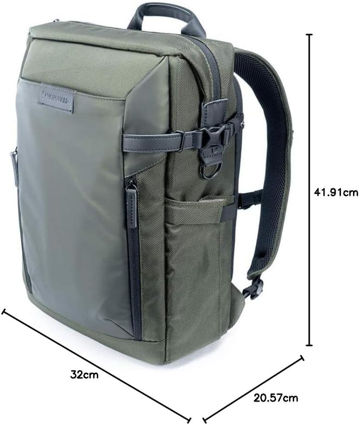 Vanguard VEO SELECT41 GR Rucksack/Schultertasche für DSLR, spiegellose/CSC Kamera oder Drohne, Grün