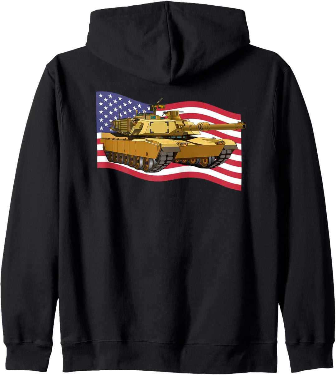 M1A2 Abrams Tank Waving Amerikanische Flagge Kapuzenjacke