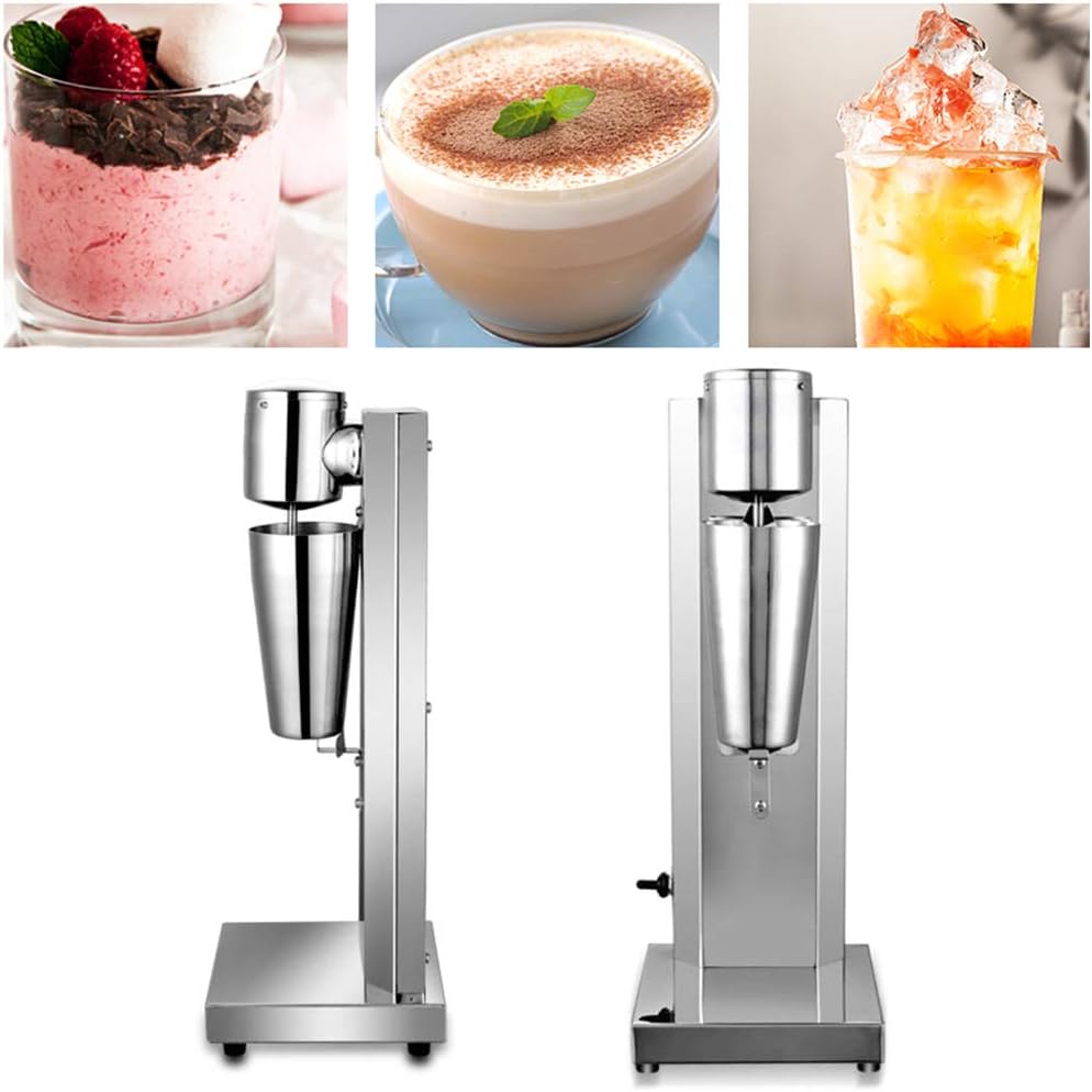 650ML Catering Elektrische Standmixer Milchshaker mit Edelstahl für Eiweiss, Gewerbliche Milchshakem