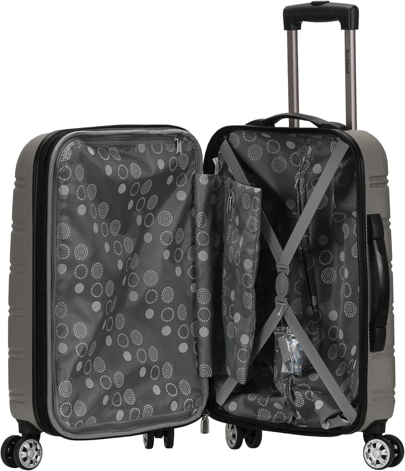 Rockland Melbourne Hartschalen-Trolley, erweiterbar, Silber, 2-Piece Set (20/28), Melbourne Hartscha