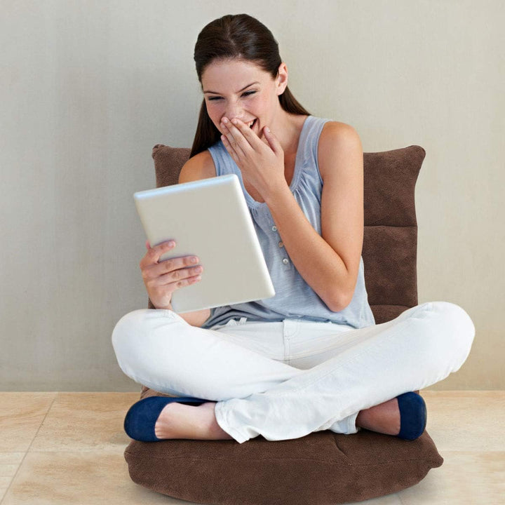 GOPLUS Bodenstuhl, Bodensofa mit Rückenlehne, Bodensessel mit Schlaffunktion, Floor Chair, Lazy Sofa