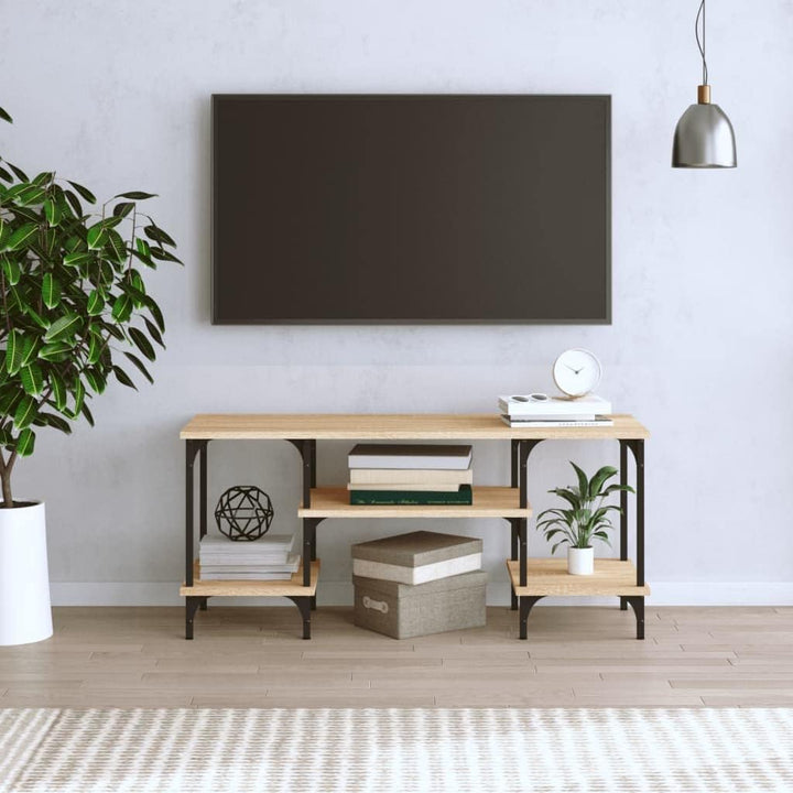 Tidyard TV Schrank mit 3 Ablagen Versehen Lowboard Fernsehtisch Fernsehschrank TV Möbel Holzwerkstof