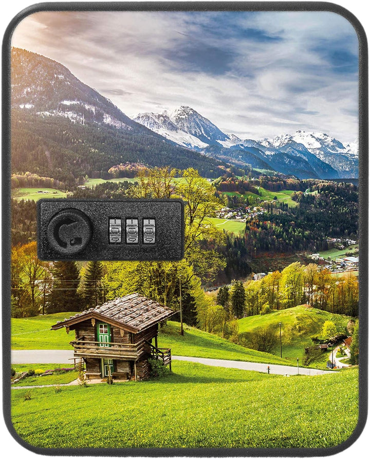 banjado® Burg-Wächter® abschliessbarer Schlüsselkasten mit Motiv Berchtesgadener Land für 20 Schlüss