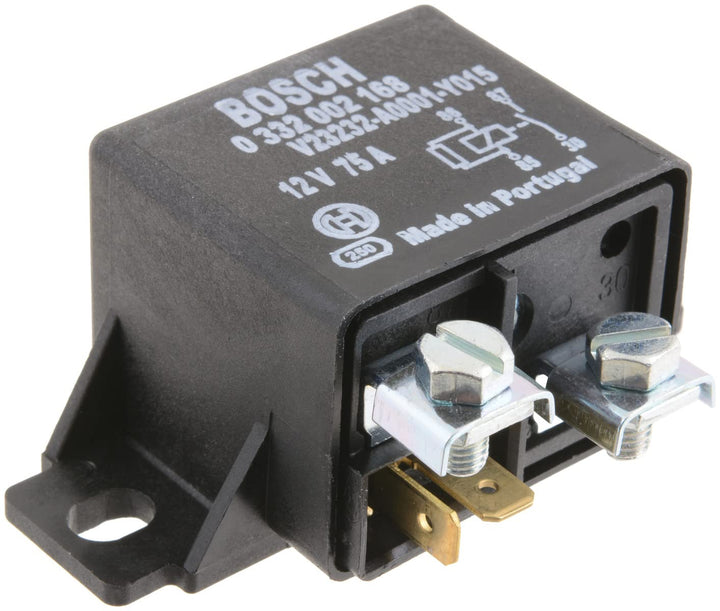 Bosch 0332002168 Leistungsrelais 12V 75A, IP5K4, Betriebstemperatur von -20° C bis 100° C, Schliesse
