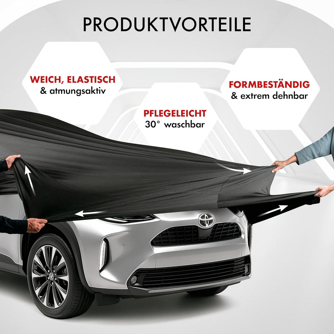Walser Abdeckung Auto Indoor Stretch Basic, Autoabdeckung Winter, staubdichte Autogarage Abdeckung,