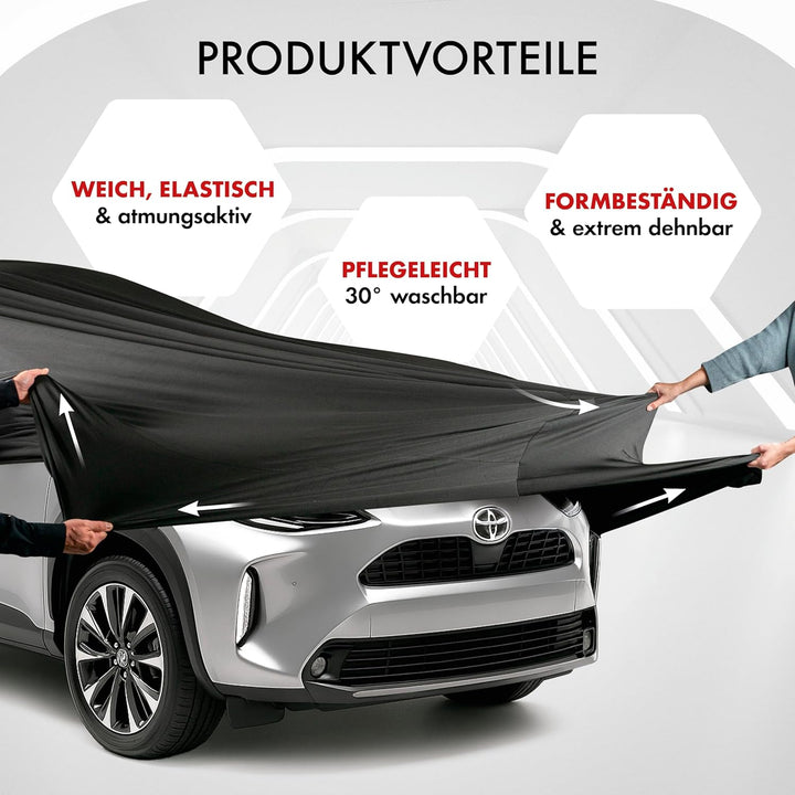 Walser Abdeckung Auto Indoor Stretch Basic, Autoabdeckung Winter, staubdichte Autogarage Abdeckung,
