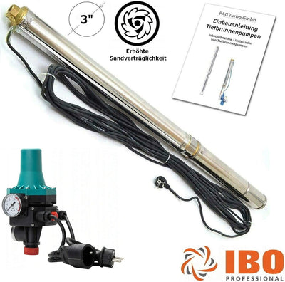 3" Tiefbrunnenpumpe 2700l/h 6,1bar Sandverträglich bis 5% Pumpensteuerung