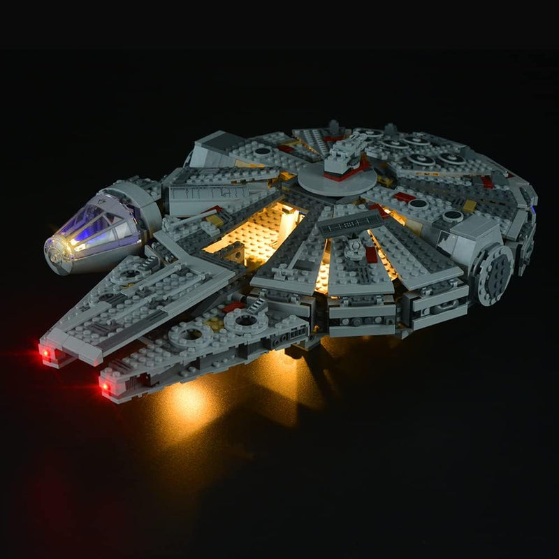 GEAMENT LED Licht-Set Kompatibel mit Lego Millennium Falcon - Beleuchtungsset für Star Wars 75105 Ba