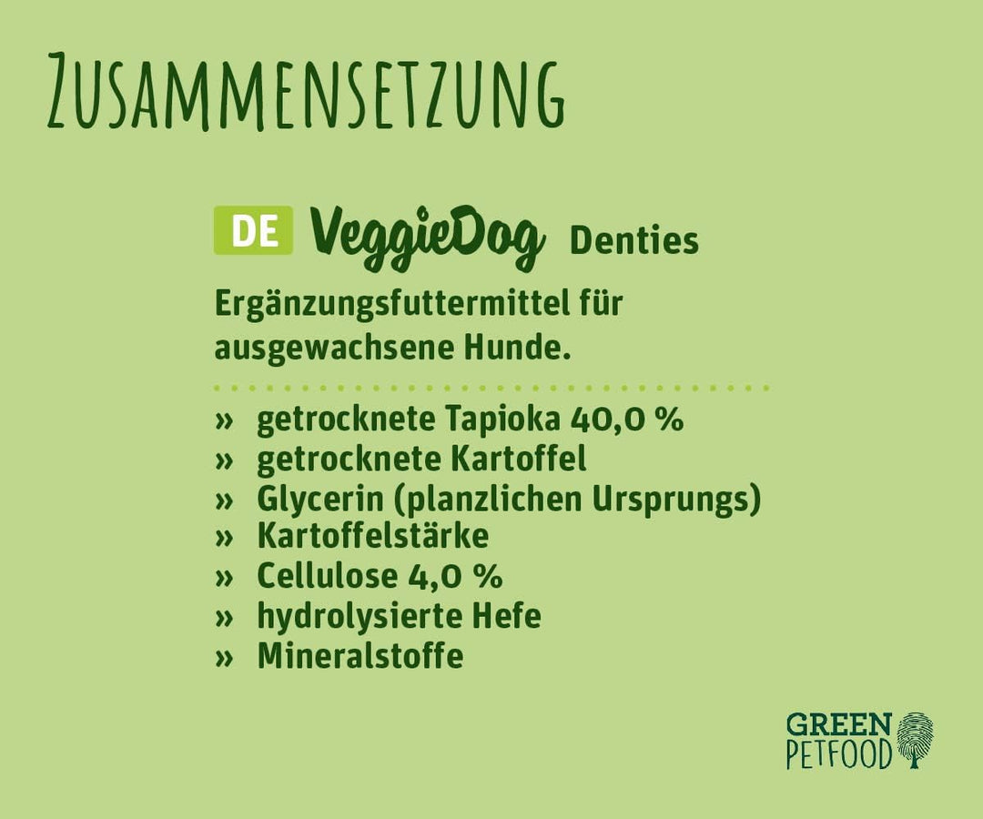 Green Petfood VeggieDog Denties 13x180g, VeggieDog