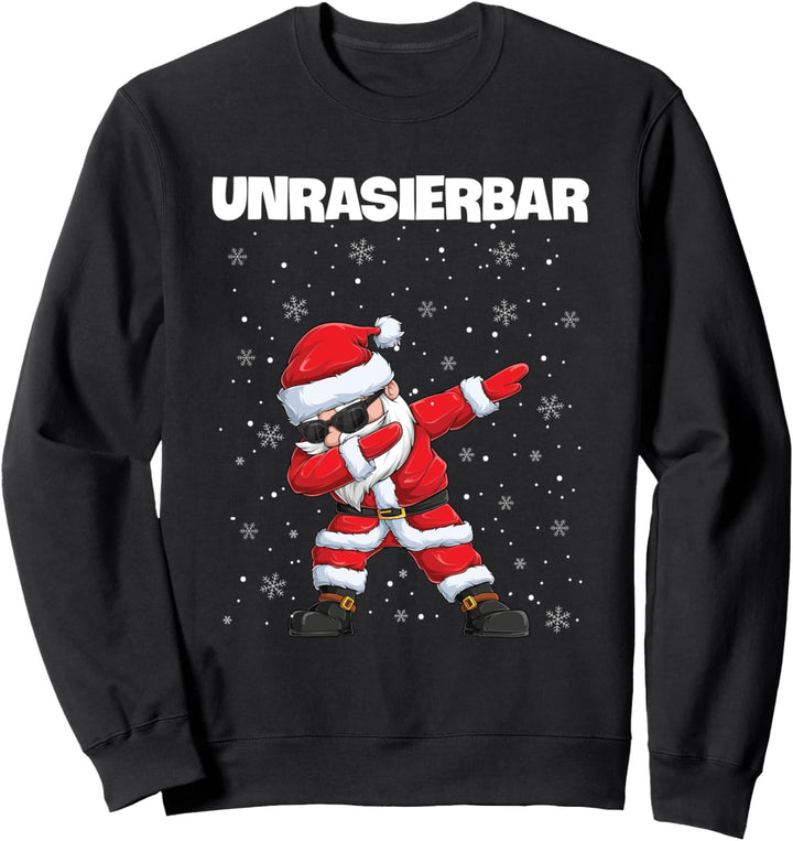 Unrasierbar Bart Weihnachten Bartträger Weihnachtsmann Sweatshirt