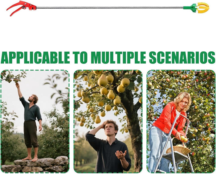 Obstbaumpflücker, Teleskop-Obstpflücker mit drei Krallen, Astschneidefunktion, Handerntefänger für Z