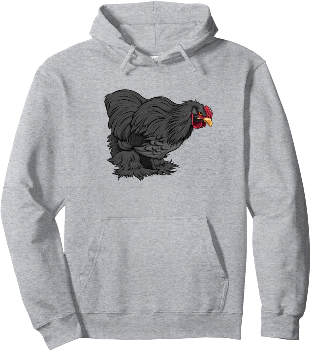 Cochin Huhn Schwarz Hühner Ei Züchter Pullover Hoodie