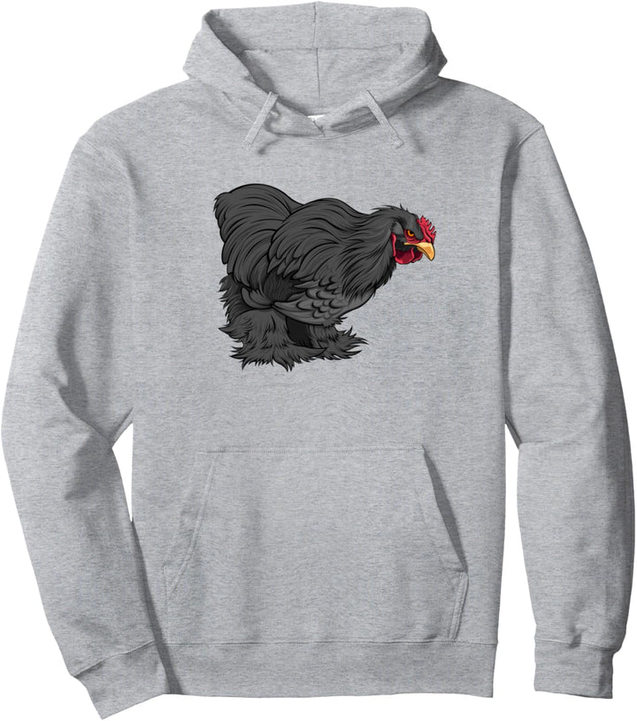 Cochin Huhn Schwarz Hühner Ei Züchter Pullover Hoodie