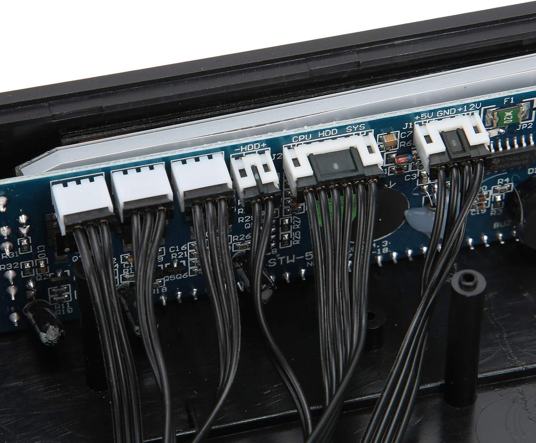 5,25-Zoll-STW?5023-LCD-Display-Lüftergeschwindigkeitsregler für Computer mit CPU/HDD/SYS-Temperaturr