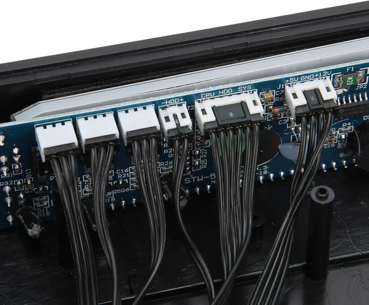 5,25-Zoll-STW?5023-LCD-Display-Lüftergeschwindigkeitsregler für Computer mit CPU/HDD/SYS-Temperaturr
