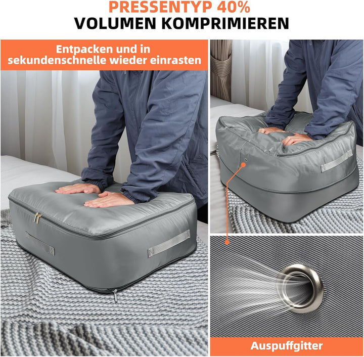Selbstkomprimierender Organizer, Faltbare Ultra Platzsparende Taschen, XL+L XL + L, XL + L