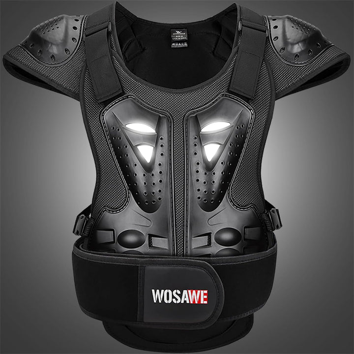 WOSAWE Motorrad Schutz Jacke für Erwachsene, Brustpanzer Racing Guard Rückenprotektoren Schutzausrüs