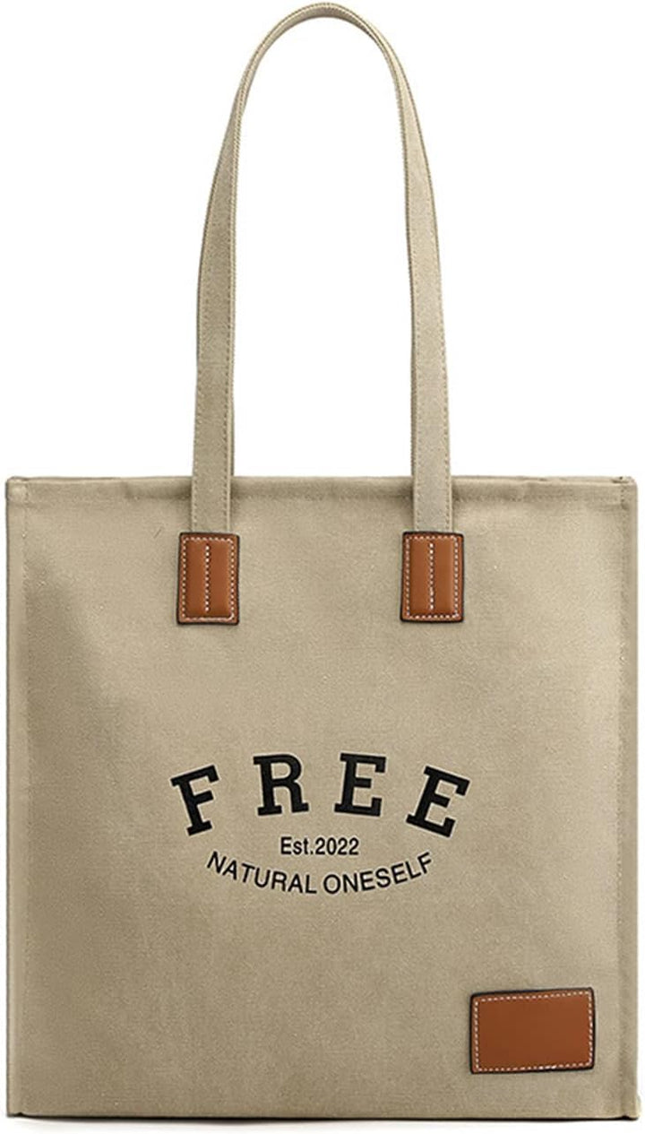 PORRASSO Retro Schultertasche Damen Segeltuch Handtasche Mädchen Tote Bag Shopper Henkeltasche für S