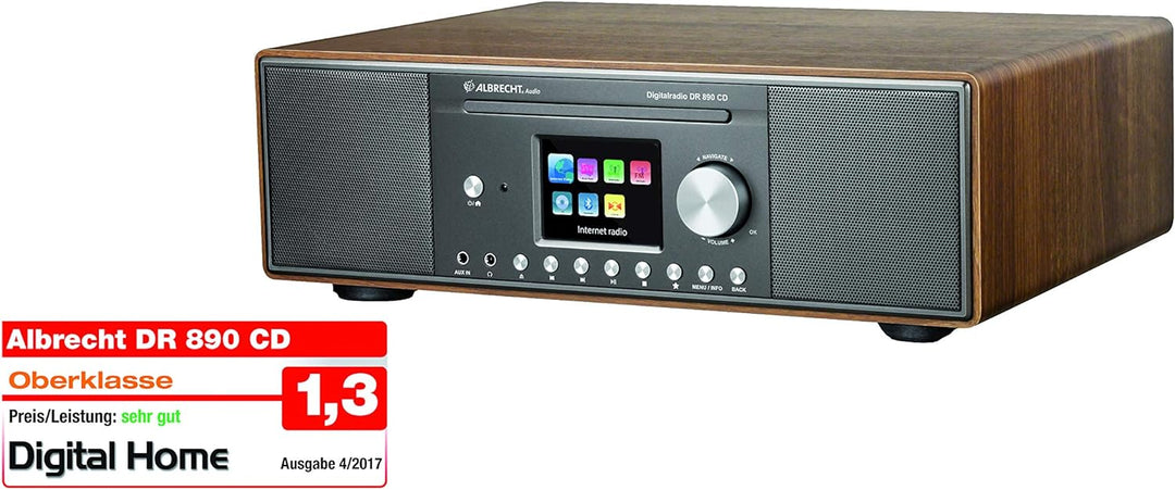 Albrecht DR 890 CD, 27389.02, Kompaktanlage - Internetradio, Digitalradio, WLAN, DAB+, UKW mit RDS,