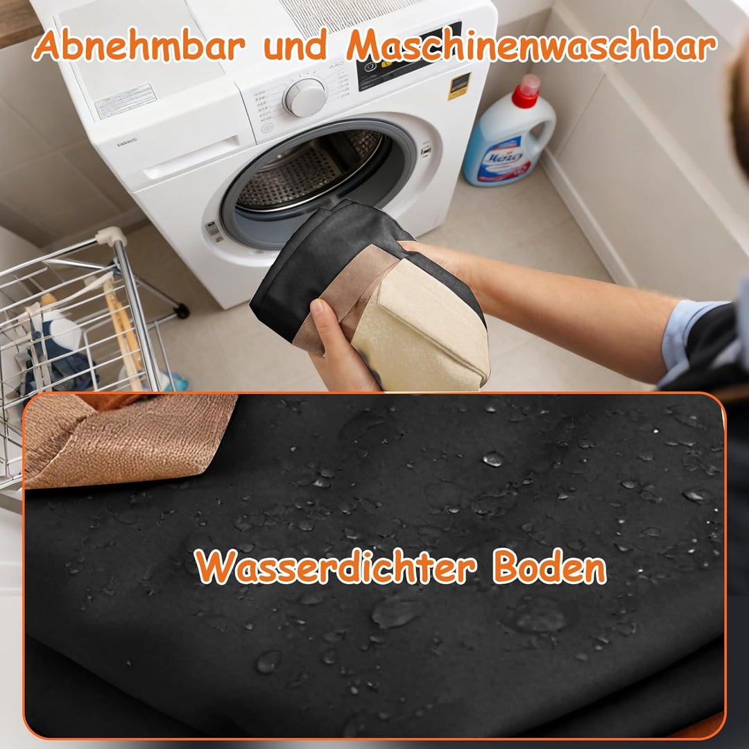 Autositz für kleine Hunde, Wasserdichter 2-in-1-Sitzerhöher für Haustiere mit Seitlichen Griffen und