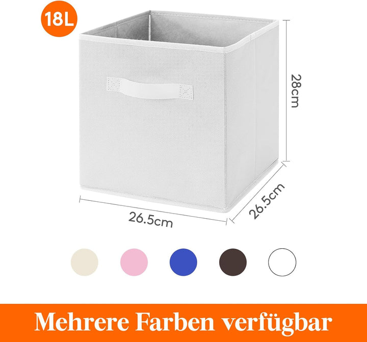 Lifewit Aufbewahrungsbox aus Stoff, 18L Faltbar Aufbewahrungswürfel Ordnungsboxen Aufbewahrung aus V