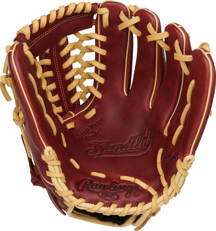 Rawlings Sandlot Baseball-Handschuh-Serie Rechte Hand Wurf Infield / Krug 29,8 cm – Trapeznetz – Bur